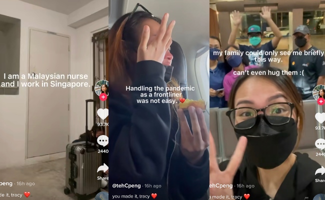 [VIDEO] Dua Tahun ‘Sangkut’ Di Singapura, Jururawat Ini Sebak Dapat Balik Kampung Selepas Perangi Covid-19
