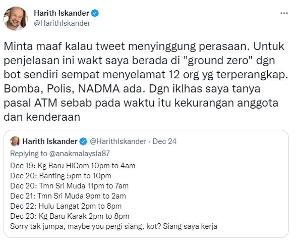 'Minta Maaf Kalau Tweet Menyinggung Perasaan' – Harith Iskander 4