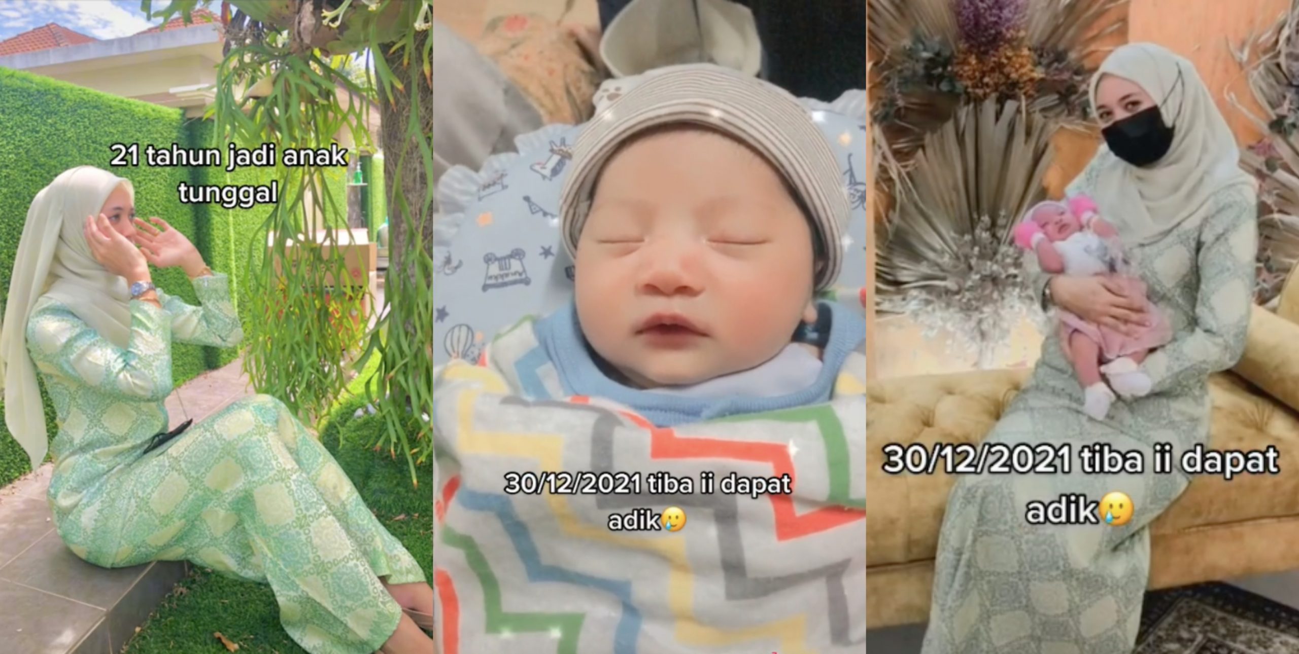 [VIDEO] Selepas 21 Tahun Jadi Anak Tunggal, Gadis ‘Teruja’ Dapat Adik – ‘PKP Punya Penangan Lah Ni’