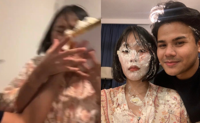 Ryzal Benam Kek Dekat Muka Maryam, Netizen Risau Lilin Tercucuk Mata – ‘Orang Ada Duit Suka Membazir’