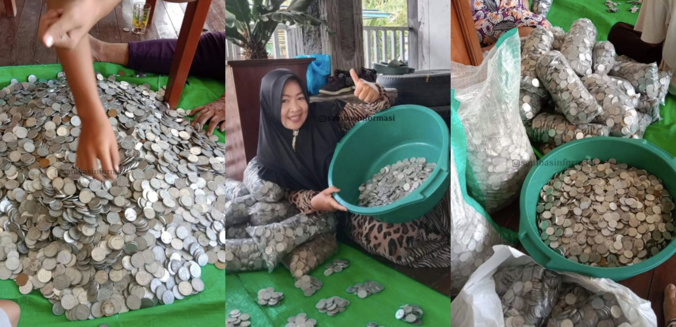 Hasil Menabung Syiling Selama 3 Tahun Wanita Berjaya Simpan Hampir RM20k, Pasang Niat Nak Tunaikan Umrah