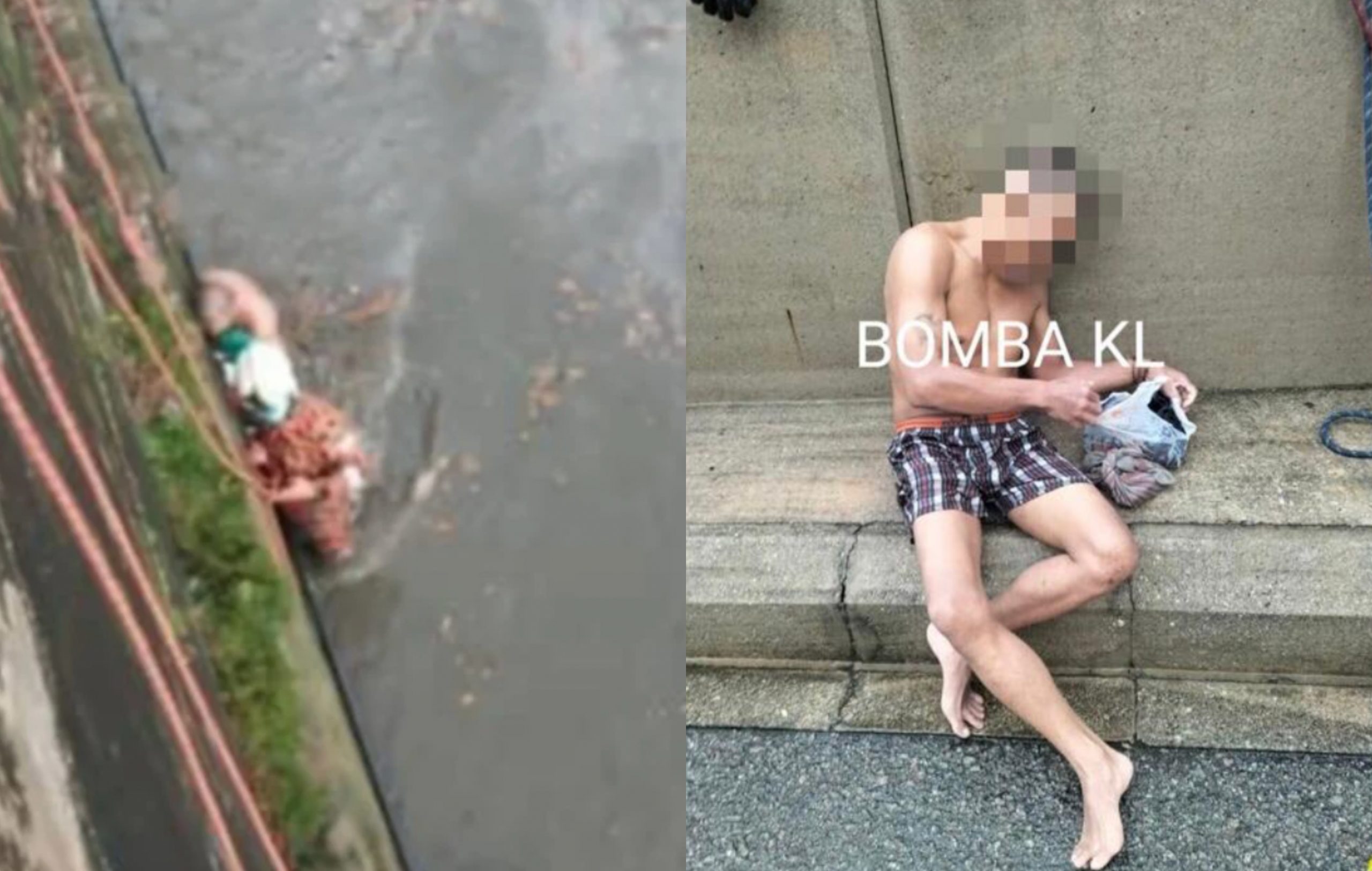 Lelaki Buta Jatuh Longkang Besar Setinggi 22 Kaki