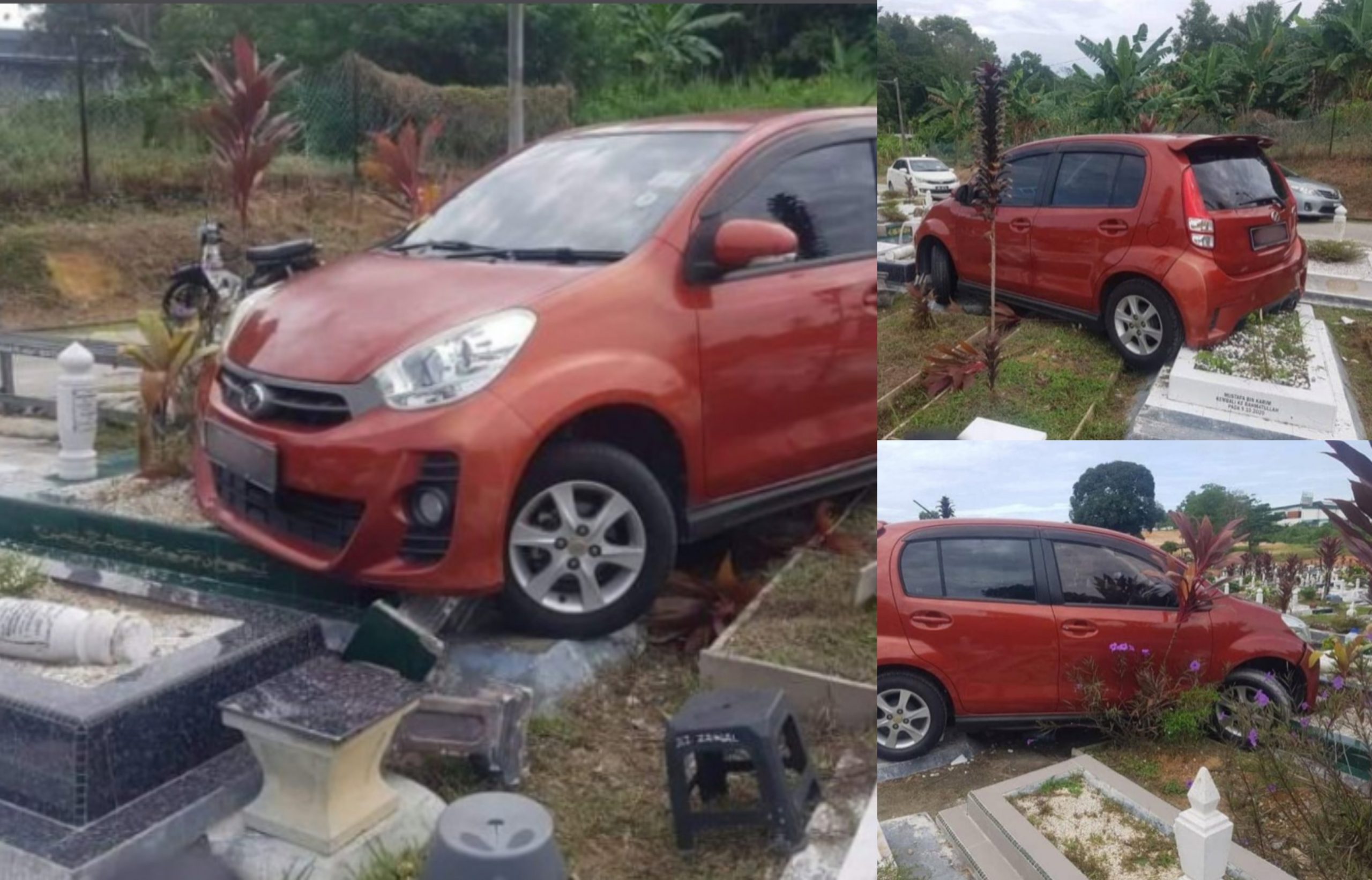 Kecoh ‘King’ Myvi Rempuh Kubur, Anak Pemandu Kereta Tampil Cerita Kejadian Sebenar – ‘Ibu Masih Trauma’