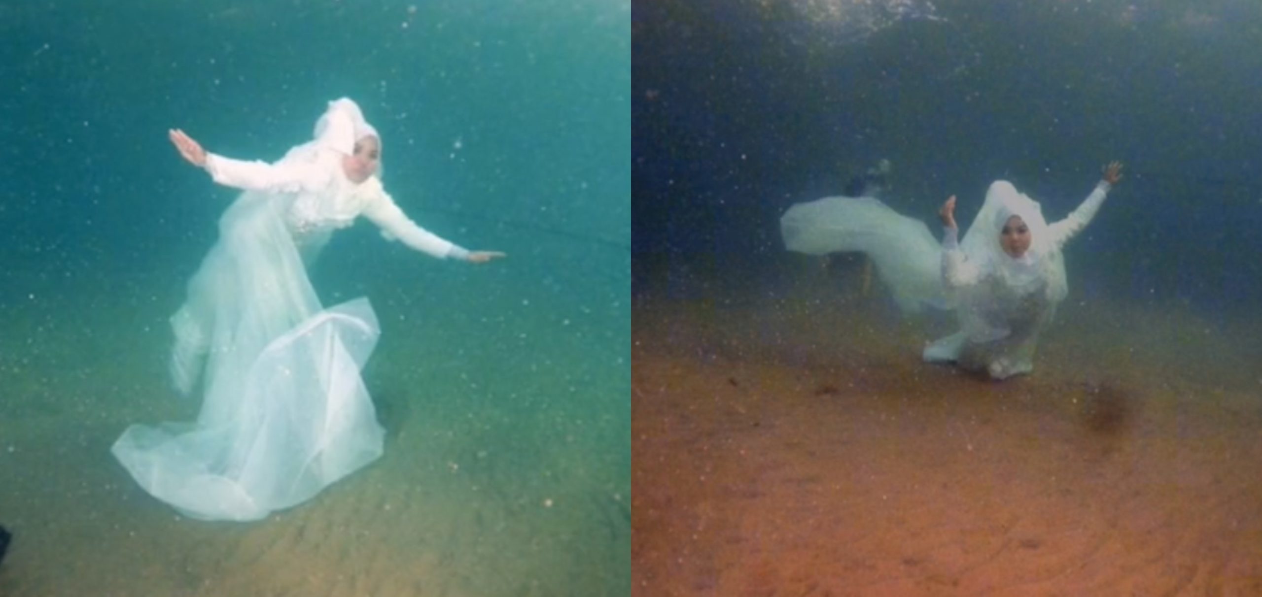 Gigih Photoshoot Dalam Laut Pakai Gaun, Pengantin Terkejut Hasilnya Tak Seperti Yang Dibayangkan! 5