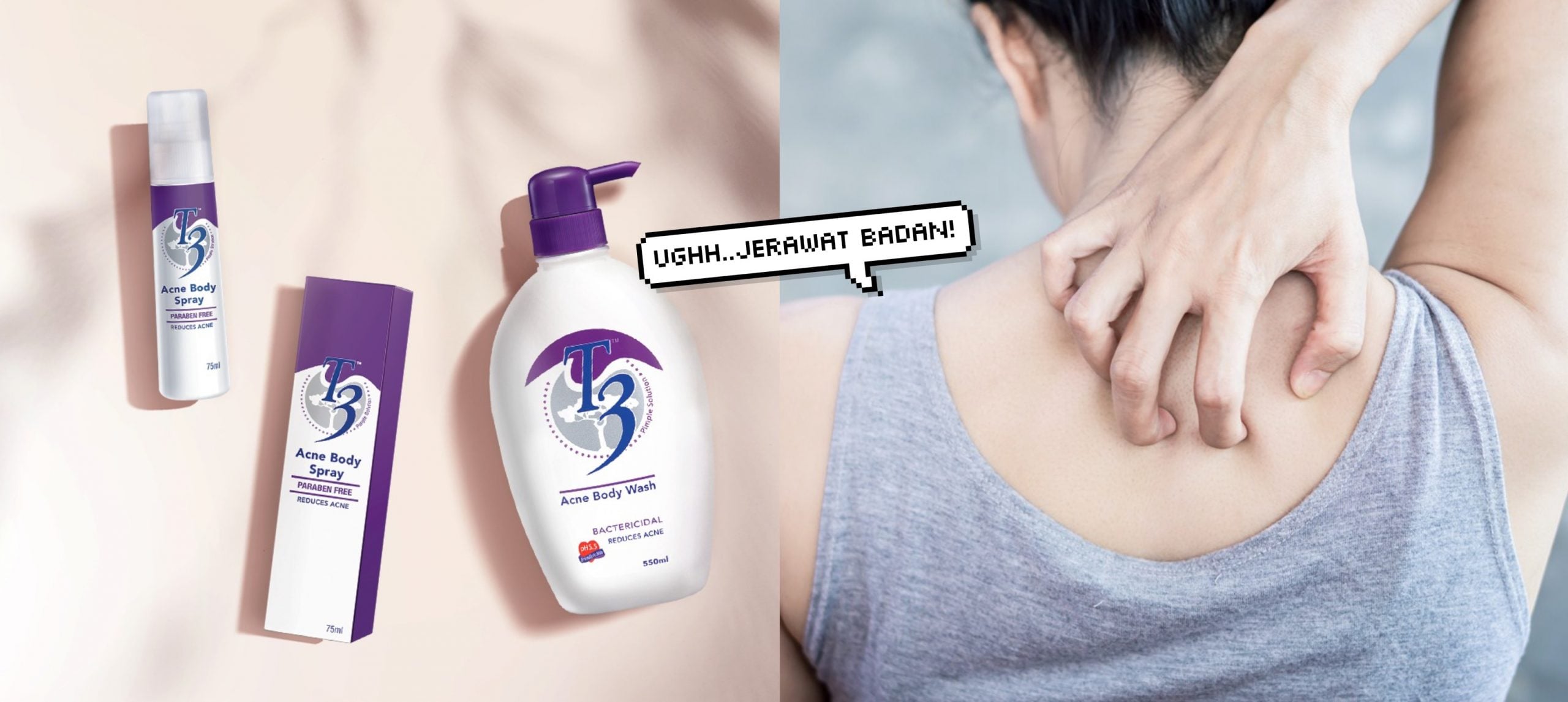 Stress Dengan Jerawat Badan? Nah, Kami Kongsikan Punca & Penyelesaian Masalah Korang!