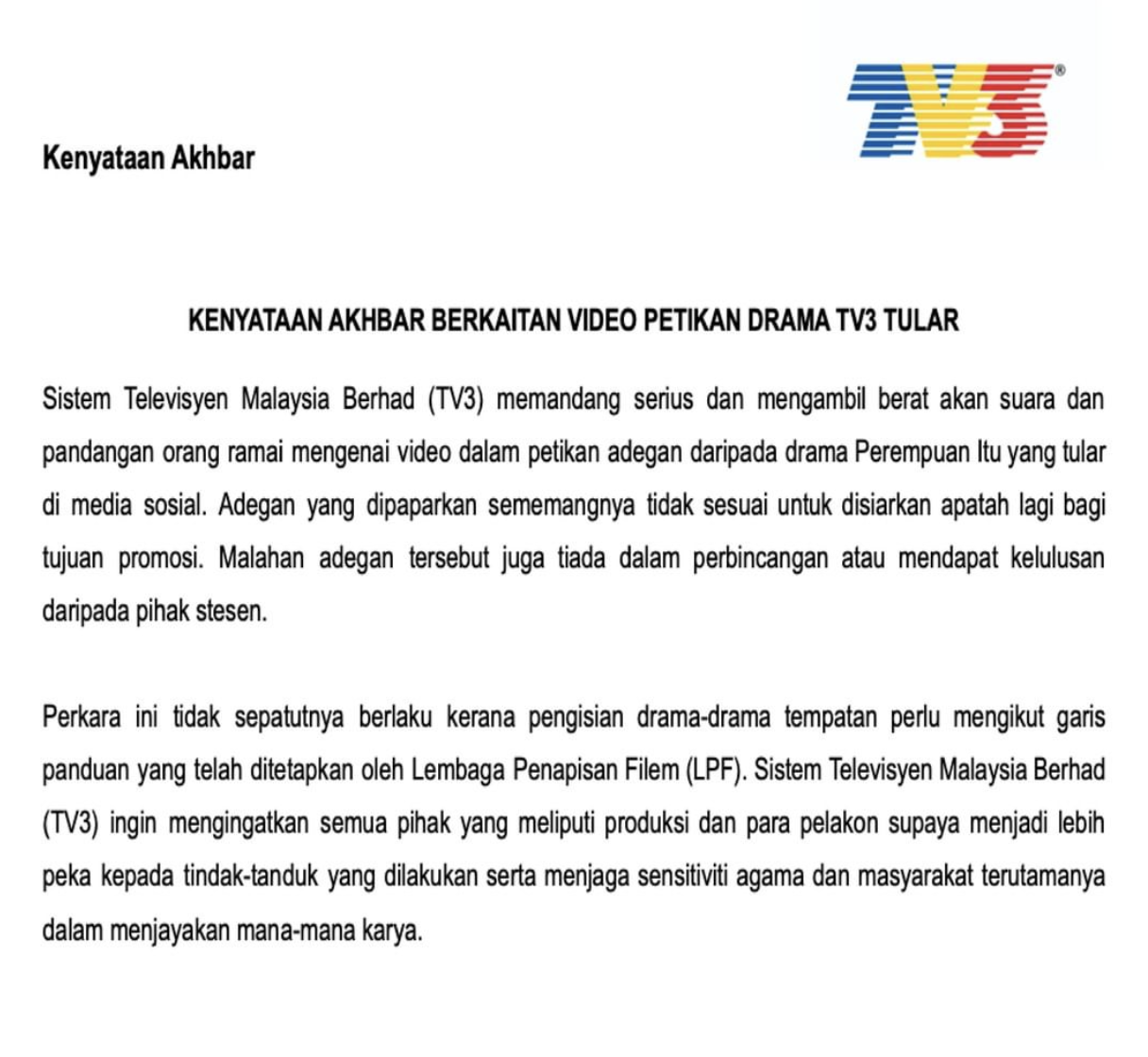 TV3 Nafi Adegan ‘Panas’ Zul Ariffin Dapat Kelulusan