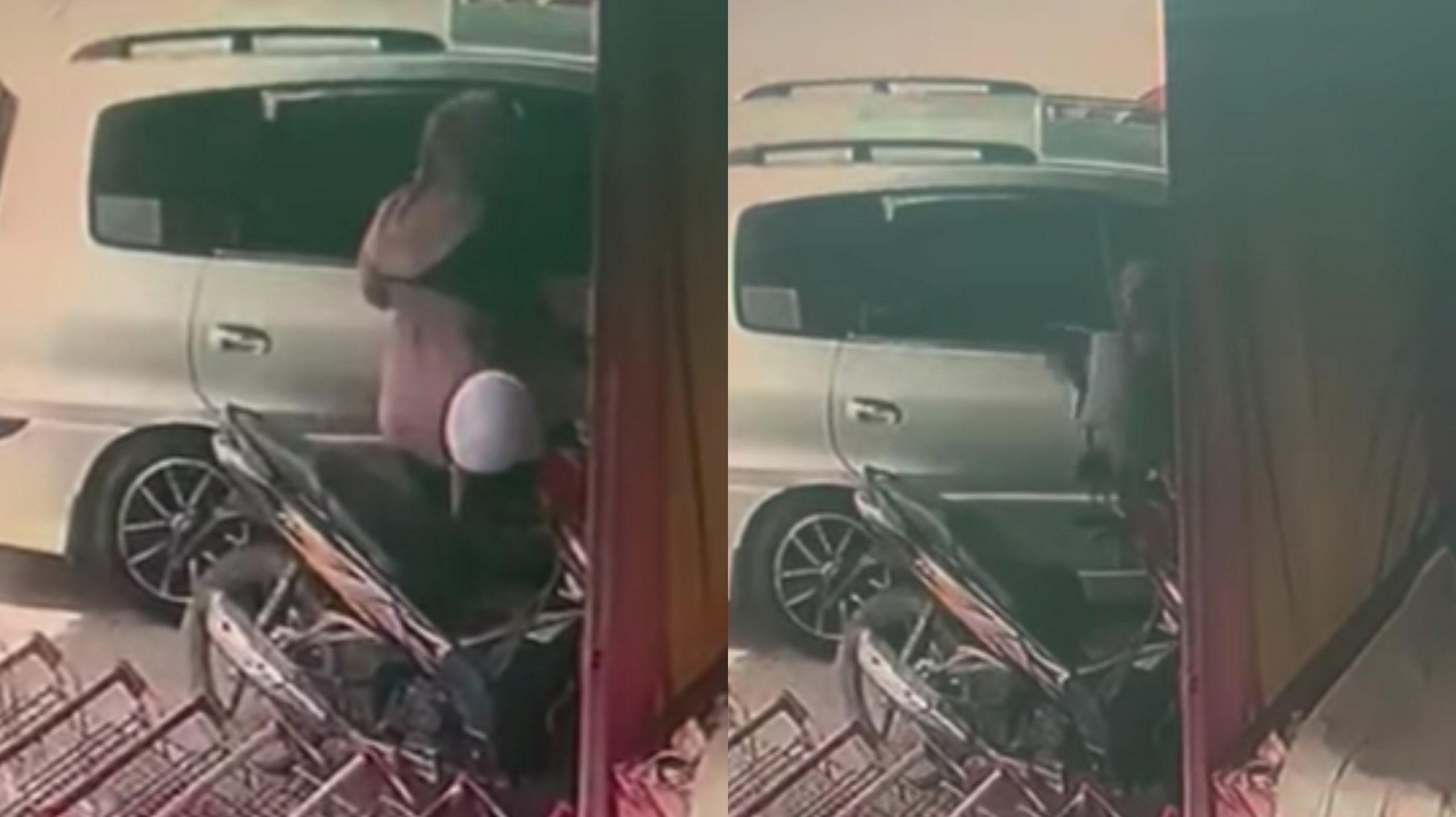 [VIDEO] Selamba Je Makcik ‘Rembat’ Helmet Orang….