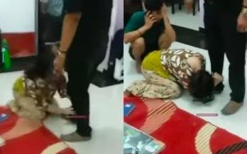 [VIDEO] Isteri Melutut & Menangis Minta Ampun Lepas Kantoi Curang Ketika Suami Solat Tarawih Di Masjid
