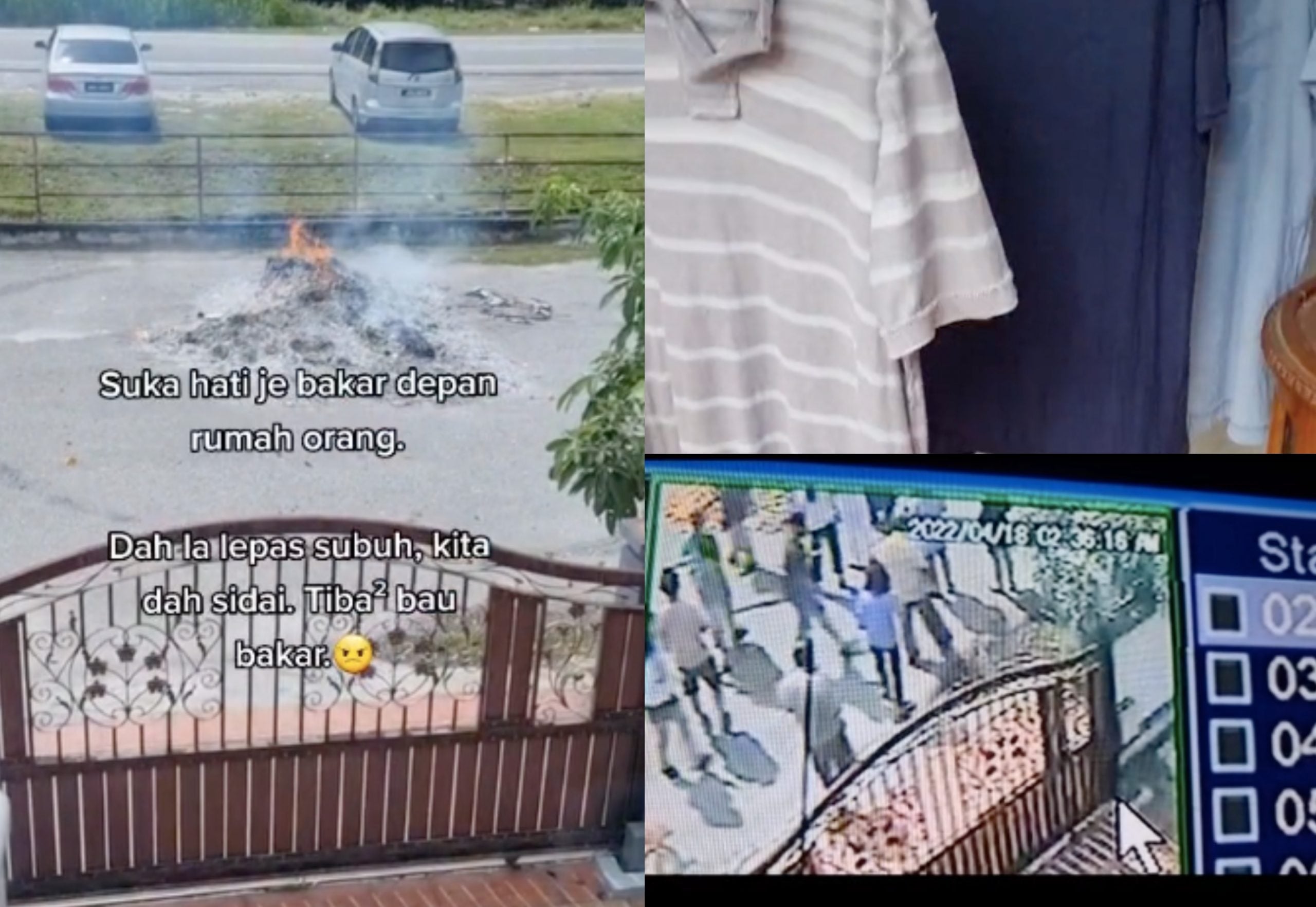 Bakar Apa Tu Depan Pagar Rumah Orang?