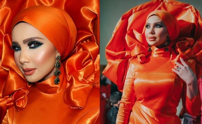 Fesyen ‘Tudung Saji’ Jingga Jadi Bualan Netizen, Che Ta Tak Baca Komen – ‘Biarlah Mereka Nak Cakap Apa Pun’