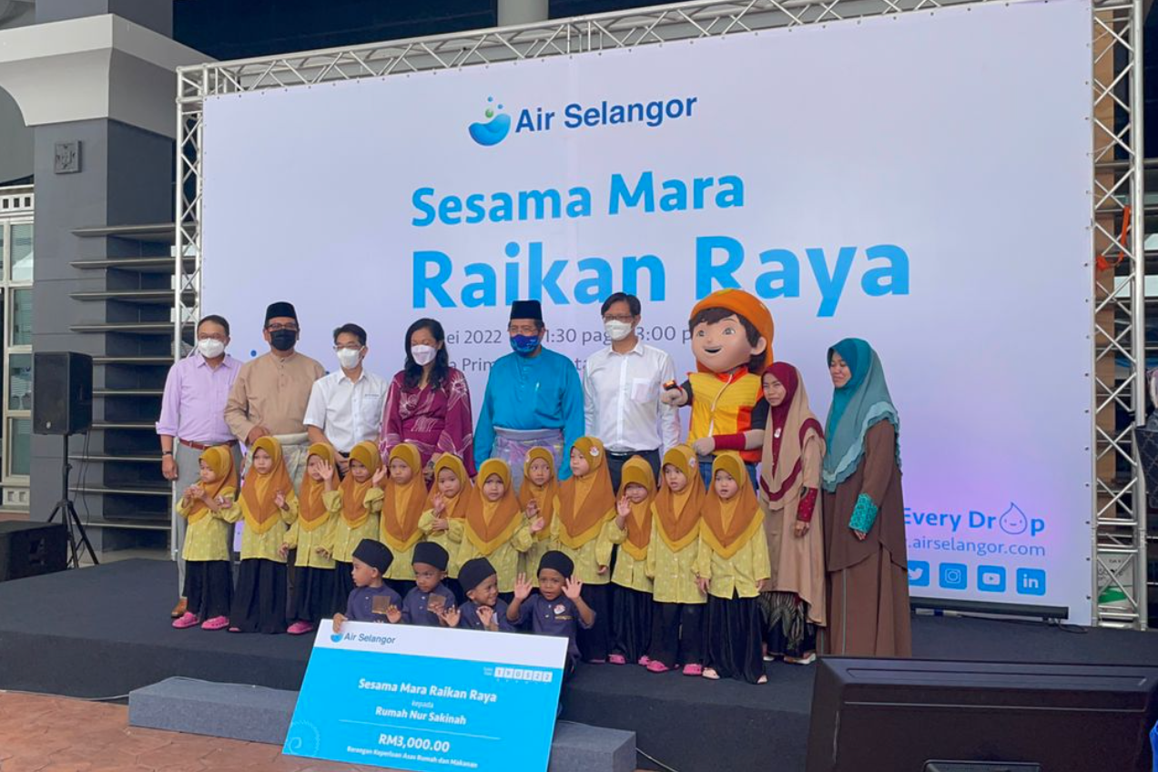 Air Selangor Meriahkan Aidilfitri Kanak Kanak Tiga Rumah Kebajikan Dengan Rumah Terbuka