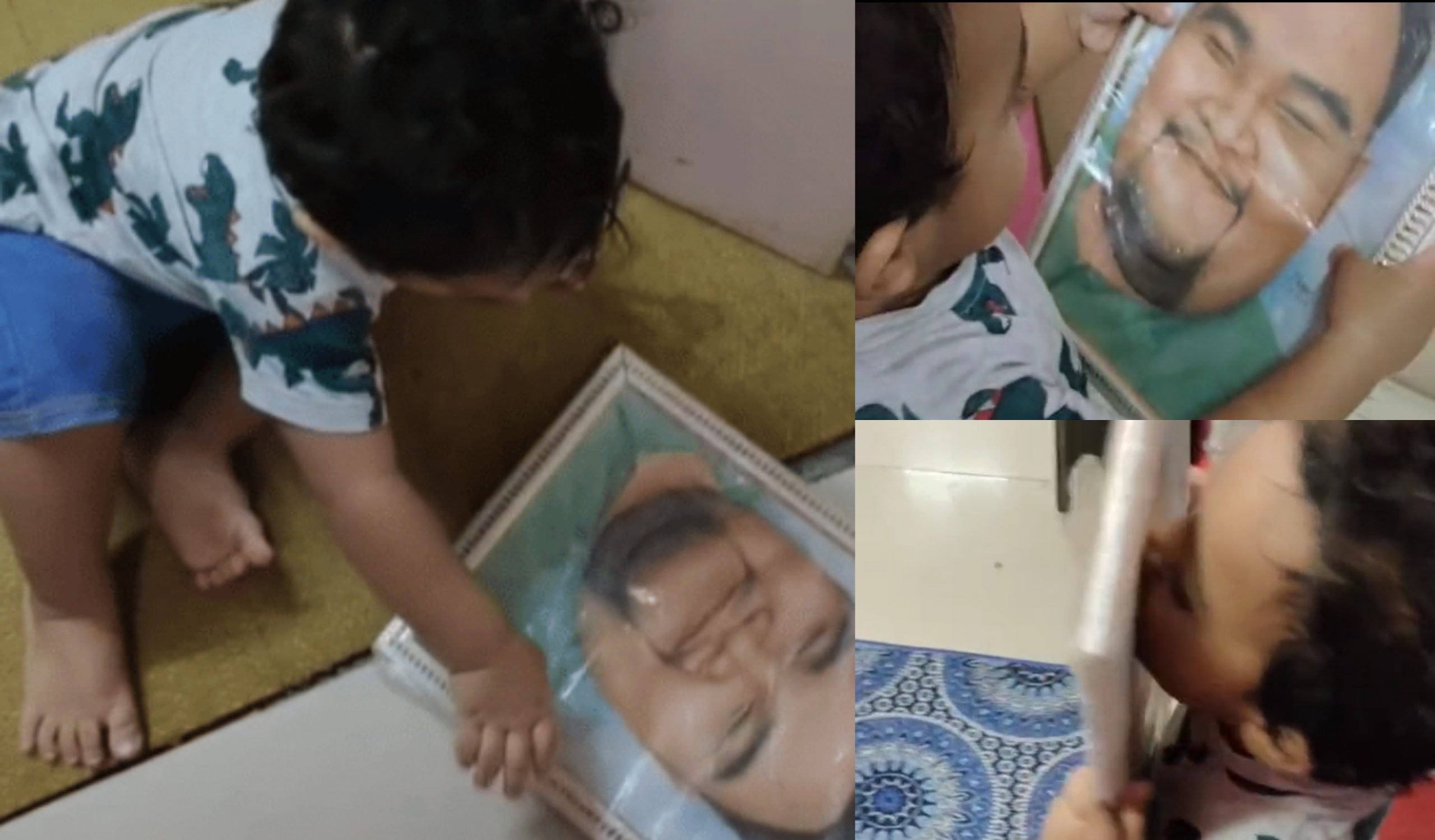 [VIDEO]  Demam Rindu Sebab Teringat Arwah, Netizen Sebak Hamzah Kucup Frame Abam, Tak Henti Panggil ‘Ayah’