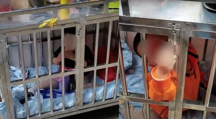 Ibu Terpaksa Kurung Anak Dalam Sangkar Sebab Bapa Ketagih Main Game