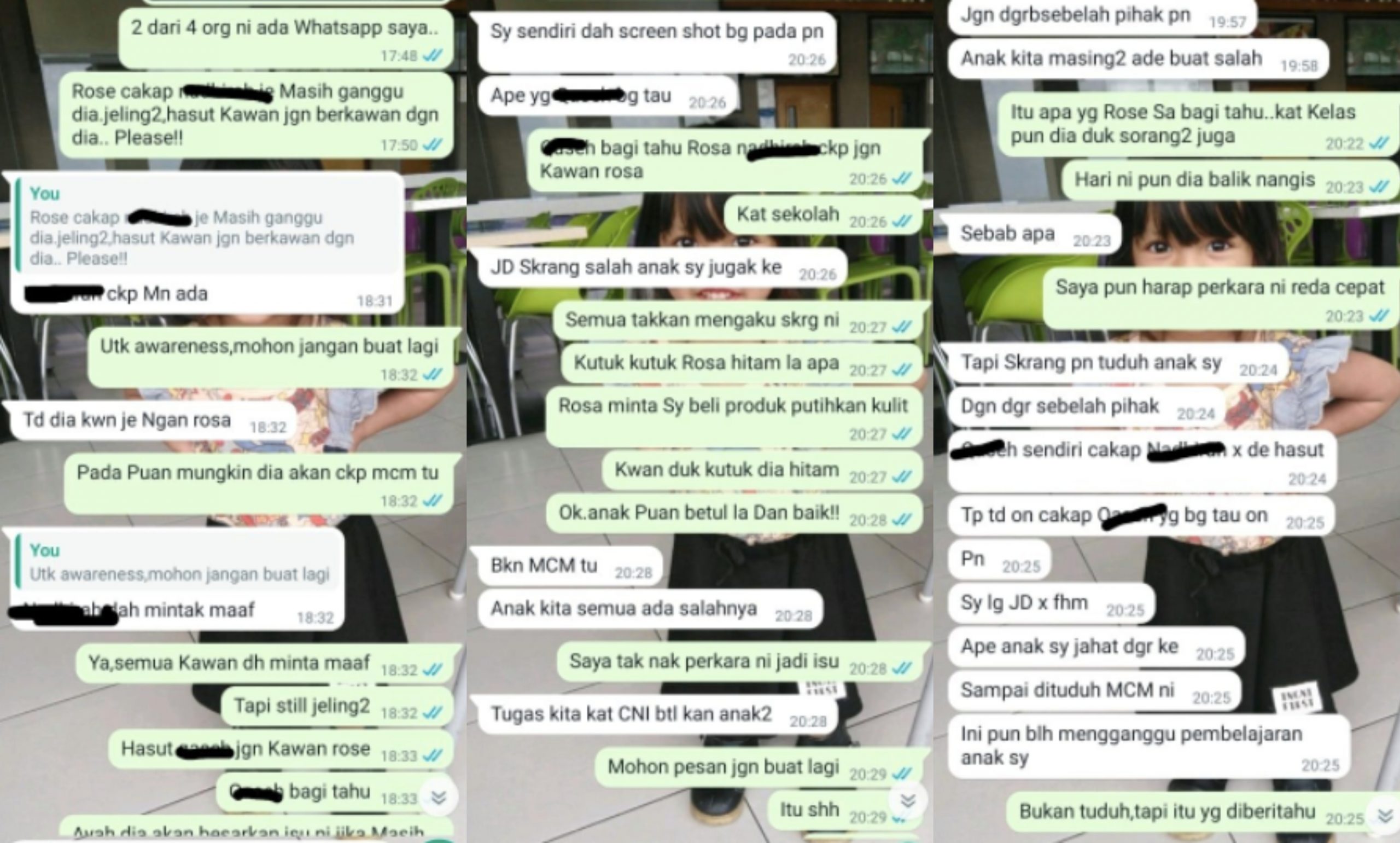 Diejek Muka Hitam Dalam Group WhatsApp, Murid Darjah 3 Balik Sekolah Menangis 4