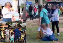 [VIDEO] Tak Puas Hati Isu Perniagaan, Dua Wanita ‘Viral’ Bergaduh Di Pantai Merdeka