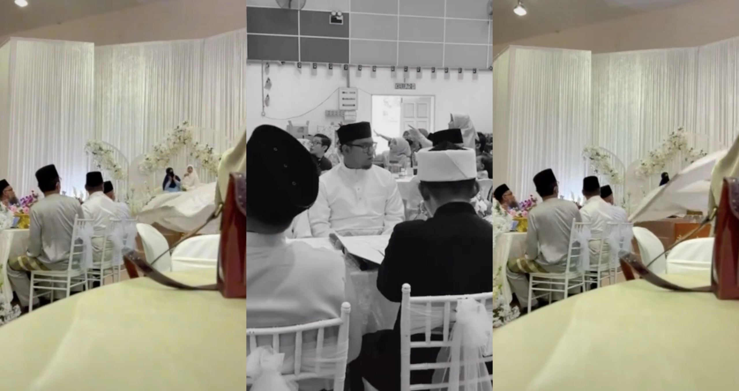 Pelamin Jatuh Masa Majlis Akad Nikah, Reaksi Tok Kadi Paling ‘Win’