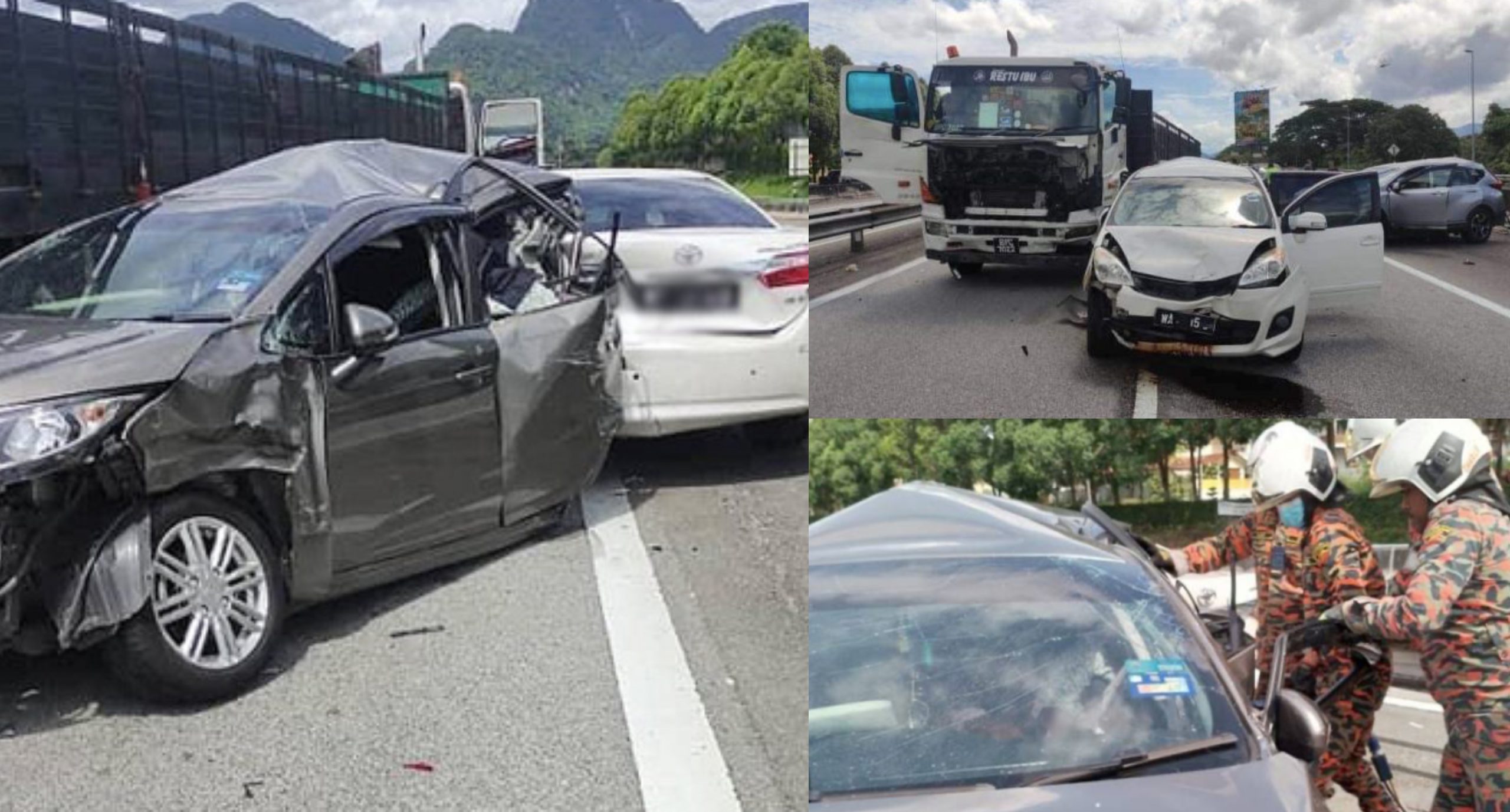 Nahas Tujuh Kenderaan Ragut Empat Nyawa
