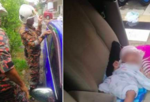 Suami Isteri Panik Bayi Berusia 47 Hari Terperangkap Dalam Kereta