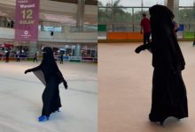 Peminat Teruja Tengok Diana Amir Meluncur Ais Pakai Jubah dan Niqab – ‘Dah Macam Elsa Versi Muslimah’