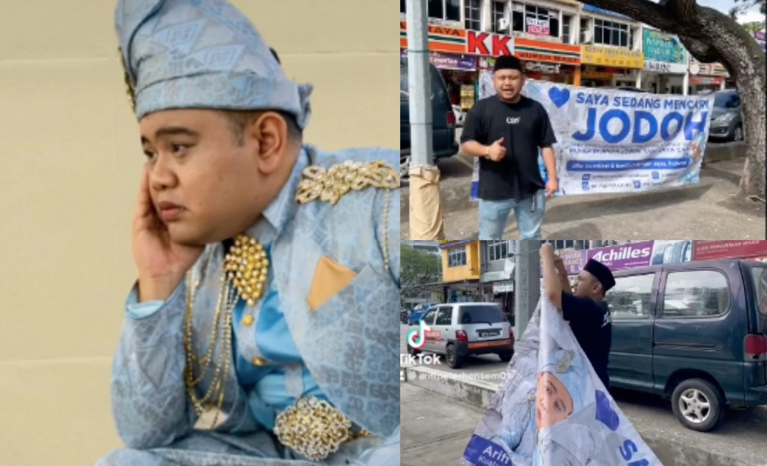[VIDEO] Penat Kena Friendzone, Lelaki Pasang Banner Dekat Pekan, Sebar Flyers Cari Jodoh, Siap Tawar RM10K!
