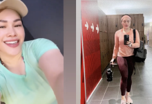 Sakan Bersenam Dekat Gym, Netizen Tanya Zizie Izette Dah Tak Bertudung Ke?