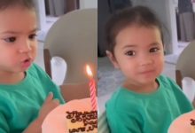 [VIDEO] Peminat Suka Tengok Reaksi Geram Anak Fazura Bila Tiup Lilin Tak Padam