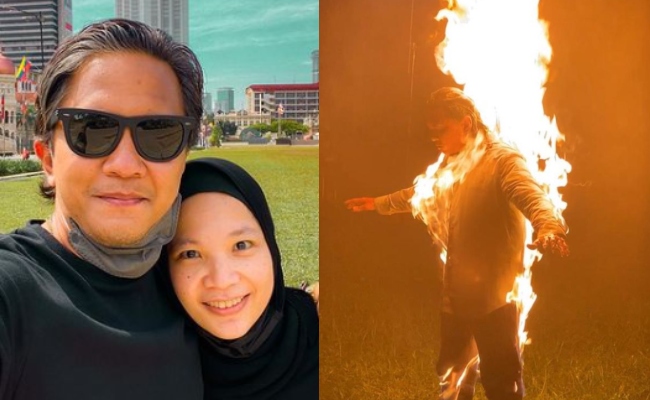 [VIDEO] Buat Aksi Bakar Diri, Beto Kusyairy Kena Bebel Dengan Isteri – ‘Bibir Saya Melecur Sikit’