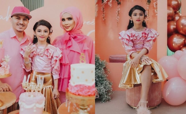 Rozita Che Wan Sedia Lapan Biji Kek Sempena Hari Jadi Aaisyah, Netizen Cakap, ‘Sakan Jadi Anak Orang Kaya’