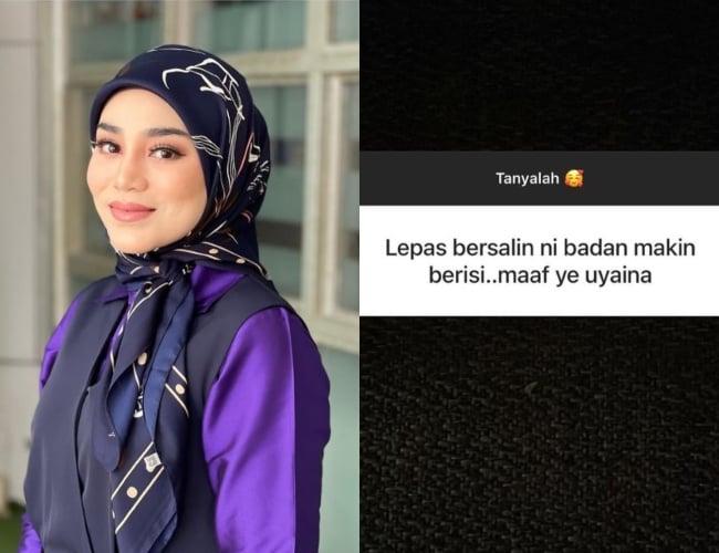 Uyaina Arshad Akui Berat Badan Naik Selepas Bersalin – ‘Saya Sedang Berusaha’