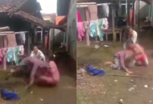 [VIDEO] Bengang Dilabel Isteri Pemalas, Wanita ‘Smackdown’ Nenek Hingga Tersungkur Ke Tanah