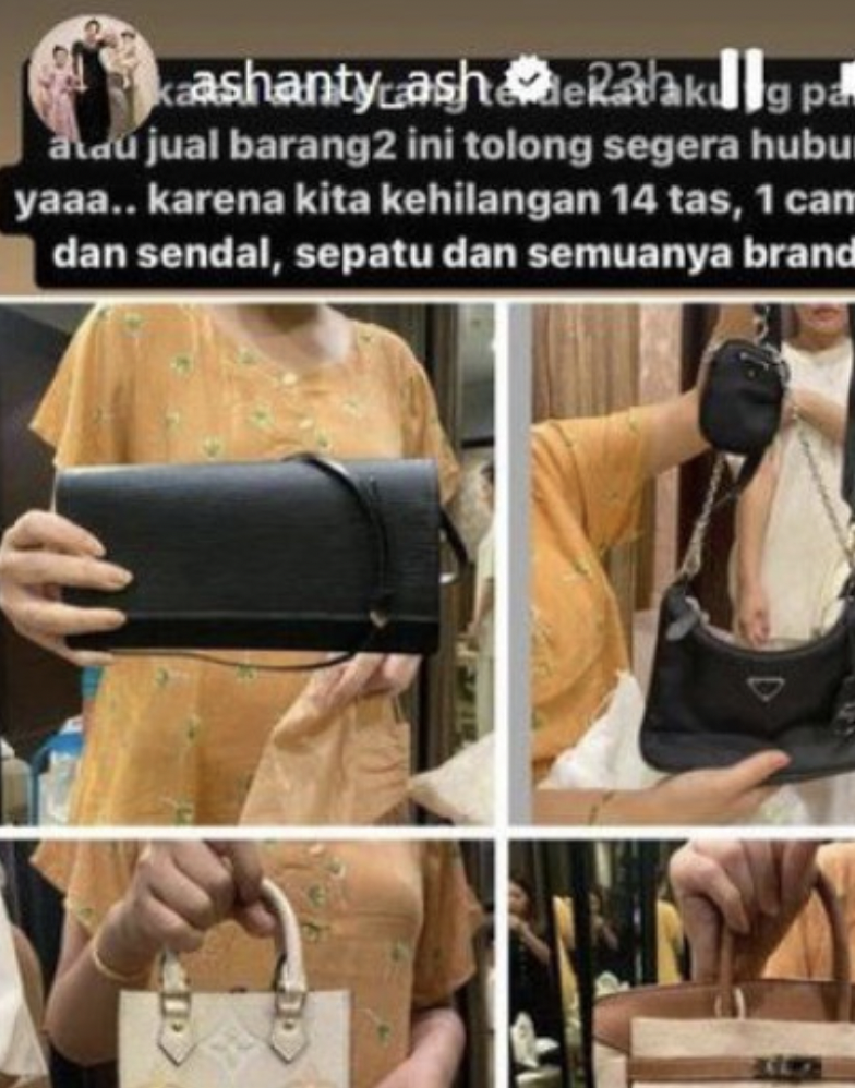 Kamera, Kasut & 14 Beg Tangan Jenama Mewah Milik Ashanty Lesap Dalam Rumah 3