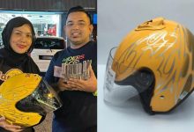 Isteri Beli Suami Helmet Kayangan ‘Cash’ Harga RM86,000