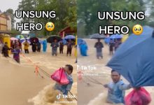 [VIDEO] Viral Seorang Lelaki Bergadai Nyawa Redah Arus Banjir Demi Hantar Bantuan
