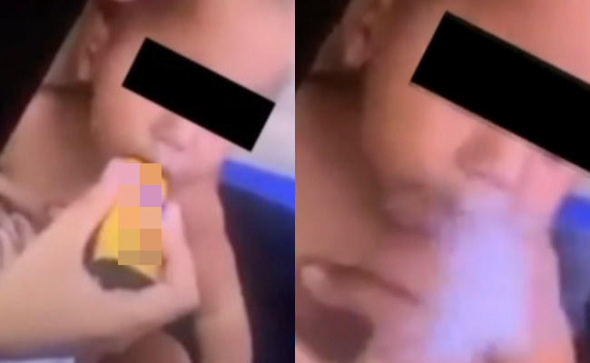 Netizen Kecam Wanita Bagi Bayi Hisap Vape