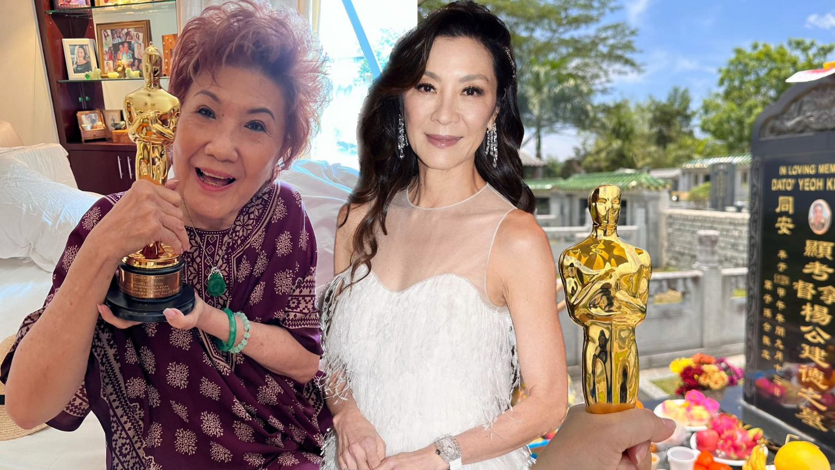 Welcome Home! Michelle Yeoh Selamat Pulang Ke Tanah Air, Bawa Trofi Oscars Ke Pusara Bapa