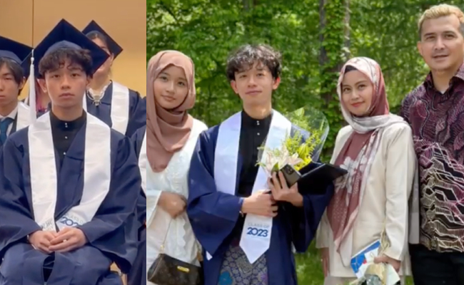 [VIDEO] ‘Handsomenya Macam Orang Jepun!’ – Anak Sulung Aaron Aziz Berjaya Genggam Pra Diploma