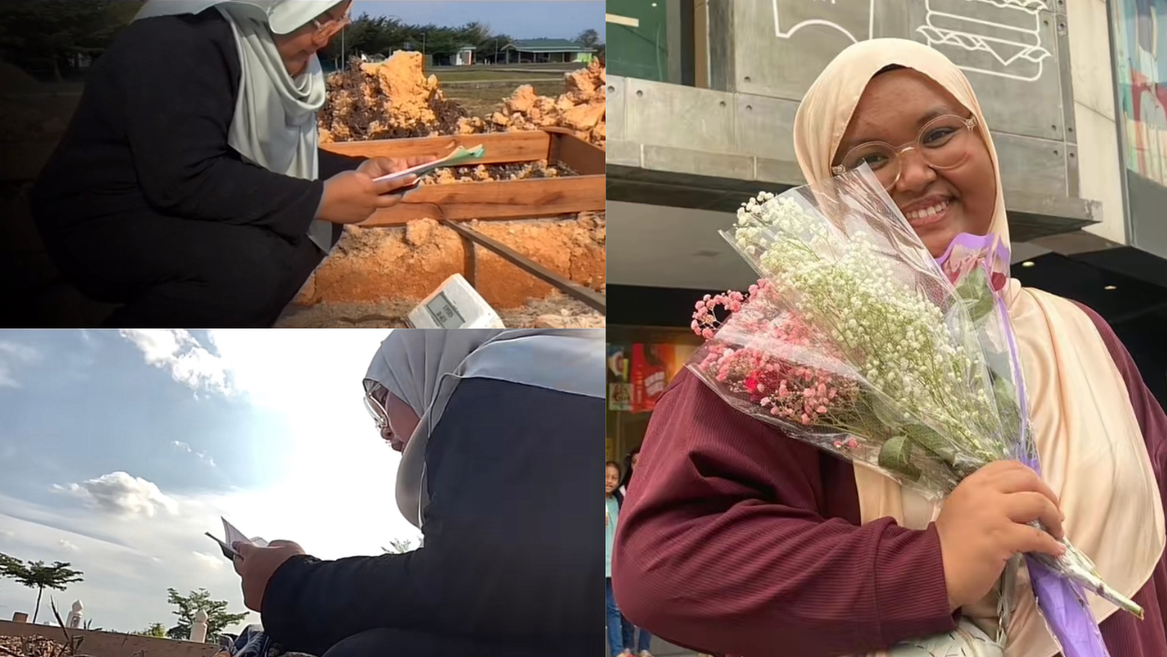 [VIDEO] Peroleh 9A SPM, Pelajar Undang Sebak Baca ‘Result’ Tepi Kubur Arwah Bapa