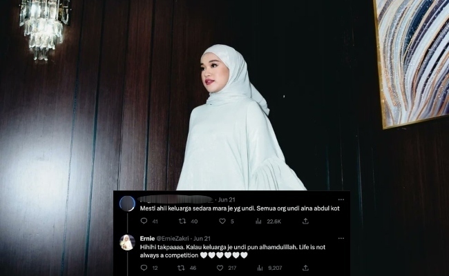 #ABPBH35 ‘Mesti Keluarga Je Yang Undi, Semua Orang Undi Aina Abdul Kot’ – Disindir Netizen, Ini Respon Ernie Zakri