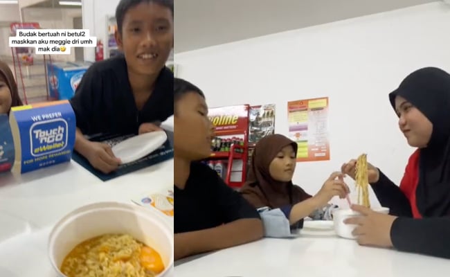 [VIDEO] Budak Masak Mi Segera Untuk Pekerja Stesen Minyak, Ibu Pula Terharu – ‘Terima Kasih Sudi Layan Anak Yatim’