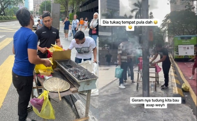 [VIDEO] Warga Asing Jual Jagung Bakar Depan KLCC Dicekup DBKL