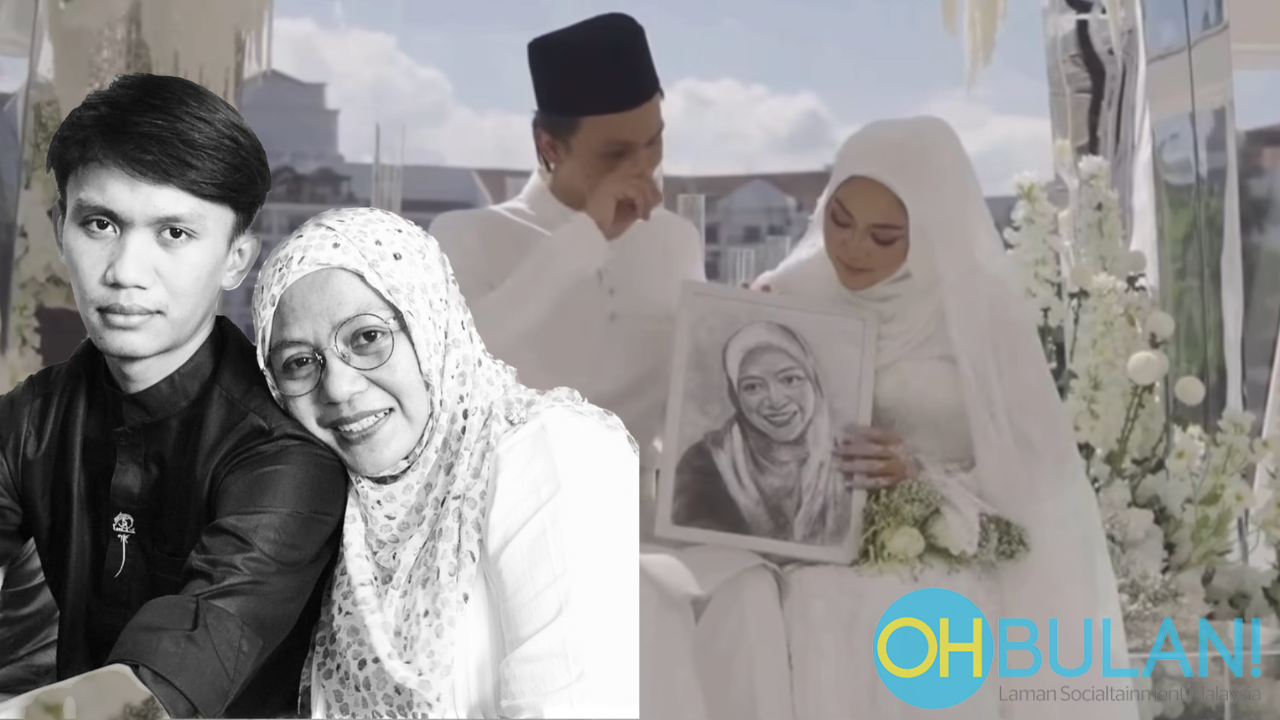 [VIDEO] ‘Anak Mak Dah Jadi Suami Orang’ – Ubai Menangis Pegang Potret Wajah Arwah Ibu Atas Pelamin