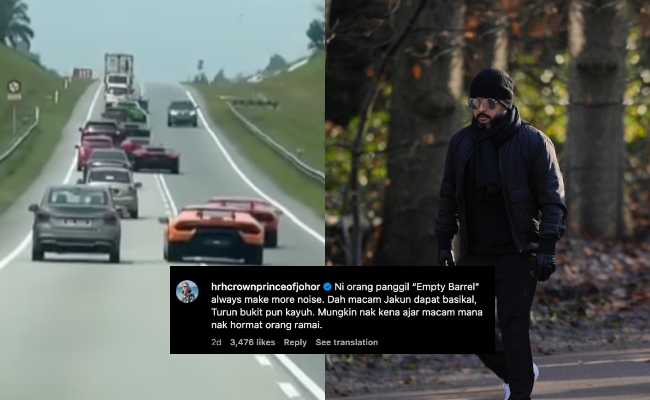 ‘Ini Orang Panggil Tong Kosong, Macam Jakun Dapat Basikal’ – TMJ ‘Sound’ Konvoi Kereta Lamborghini Pandu Secara Merbahaya