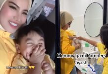 [VIDEO] Netizen Puji Watie Hanifiah Tak Kekok Tukar Lampin Ayash – ‘Ibu Segera Anugerah Allah Paling Mulia’
