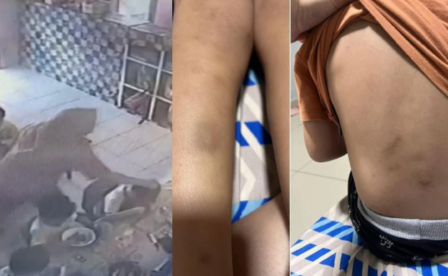 Bapa Tak Sanggup Lihat CCTV Anak Didera Pengasuh Taska, Dipukul Berkali-Kali Ketika Makan