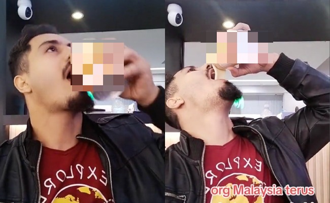 Lelaki Arab Minum Susu Pekat Manis Dari Tin