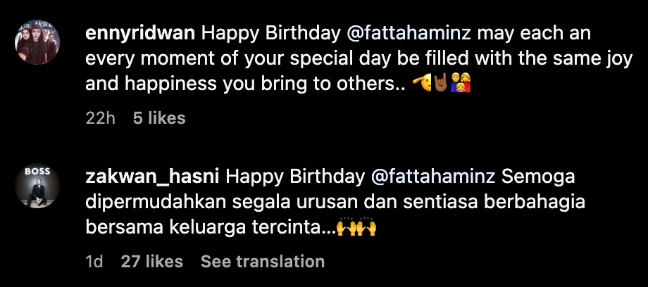 Ucapan Birthday Fazura Buat Fattah Amin