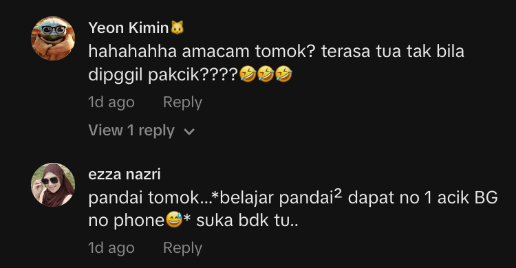 Peminat Cilik Minta Tomok Nombor Telefon