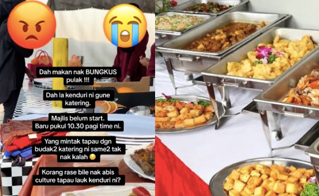 [VIDEO] Mak Cik Degil Minta Katering ‘Tapau’ Lauk Kenduri Sebelum Majlis Mula, Siap Bawa Bekas Sendiri