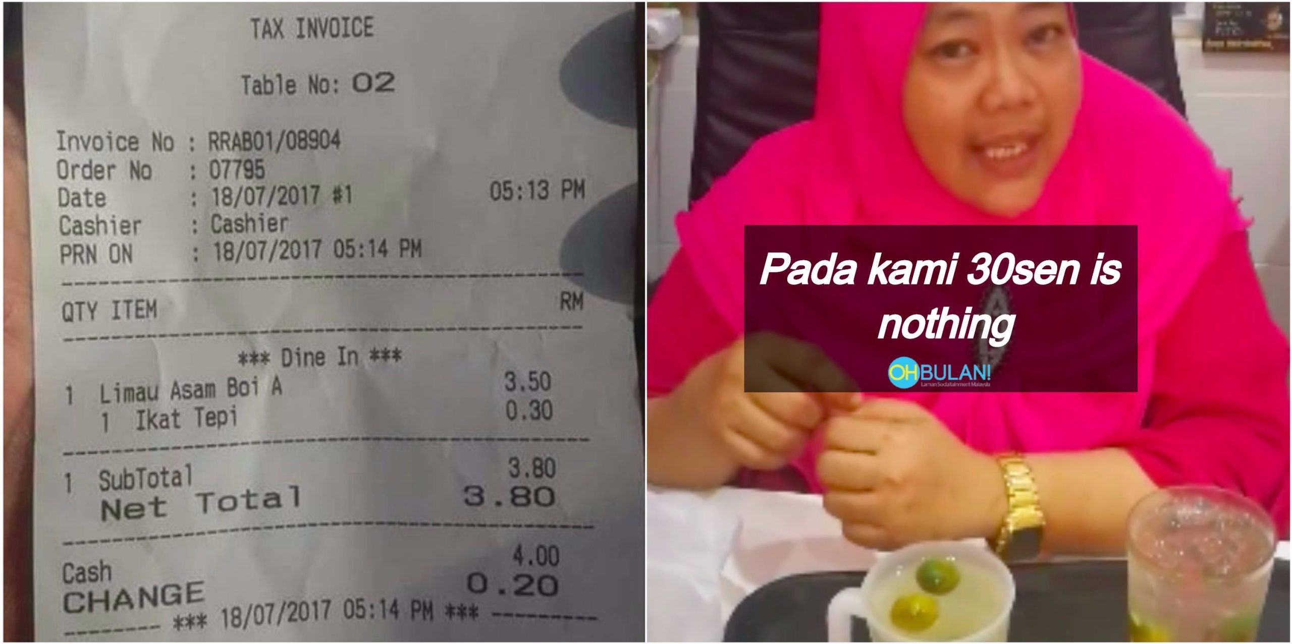 [VIDEO] 30 Sen Is Nothing – Dikecam Kerana Cas Ikat Tepi, Ini Penjelasan Pemilik Restoran