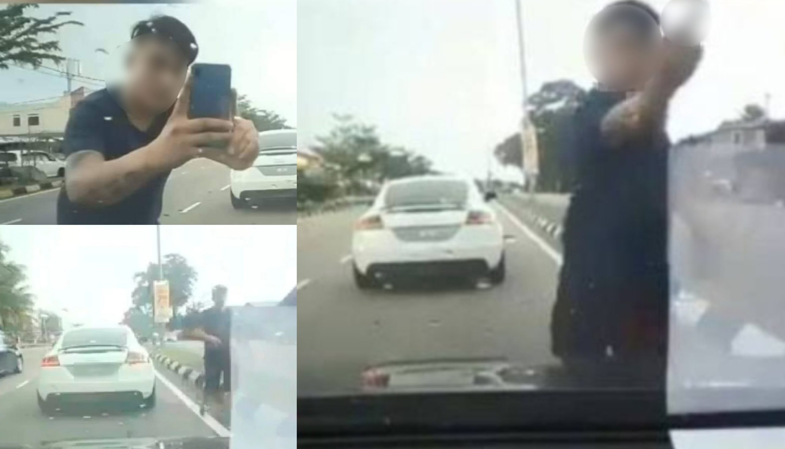 [VIDEO] Tunjuk Tanda Lucah & Maki Pemandu Wanita, Samseng Jalanan Akhirnya Ditahan Polis